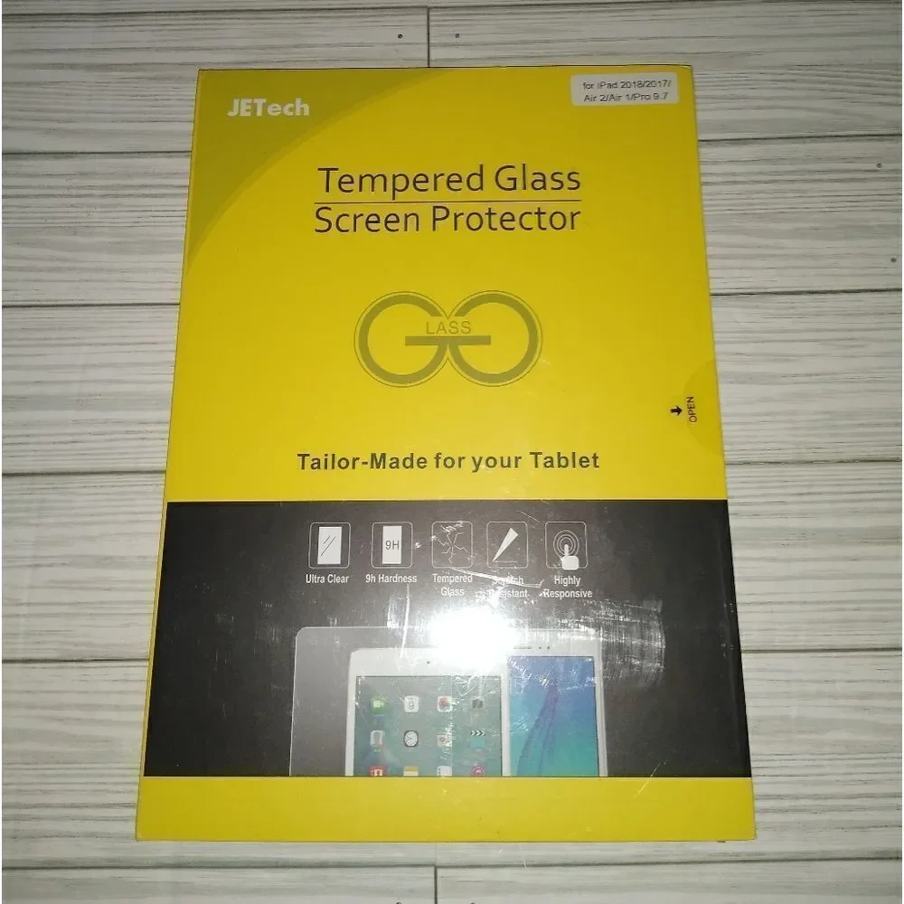 JETech Screen Protector for iPad Pro 9.7 iPad Air 1 2 Tempered Glass 2-Pack